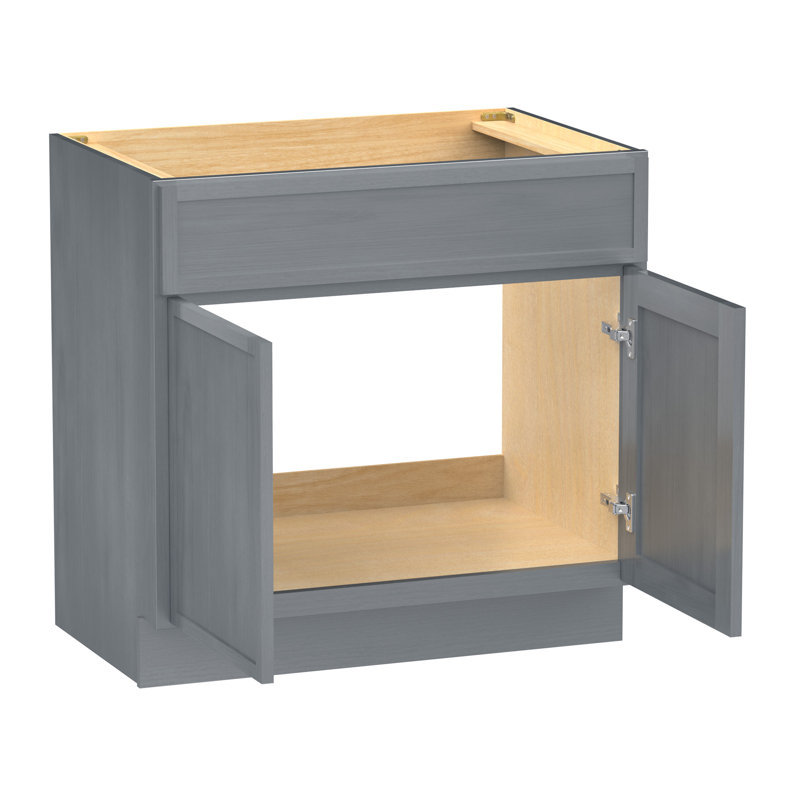 Base de meuble-lavabo simple 36 po seulement, Argent argent
