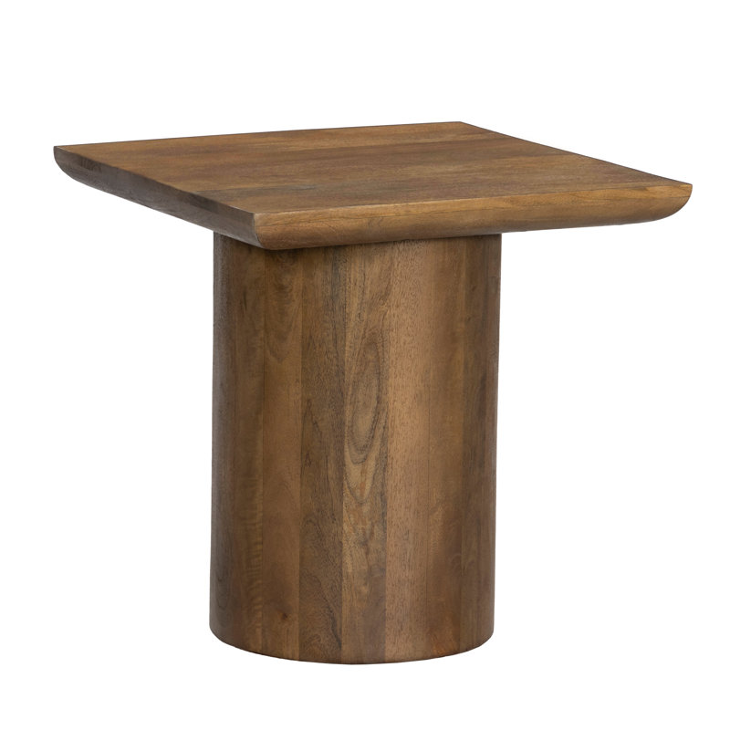 Derrick Square Top End Table - Spice Tan