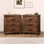 Table de chevet en bois récupéré naturel pour la chambre à coucher, 3 motifs rustique massif