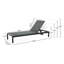 2 chaises longues - filet respirant, structure en aluminium, dossier réglable, 2 pièces en aluminium et gris
