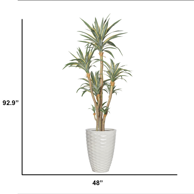 92.9'' Faux Agave Tree in Pot