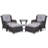 Schutt Wicker 2 - Person Patio Conversation Set with Cushions-1988085830-1988085828