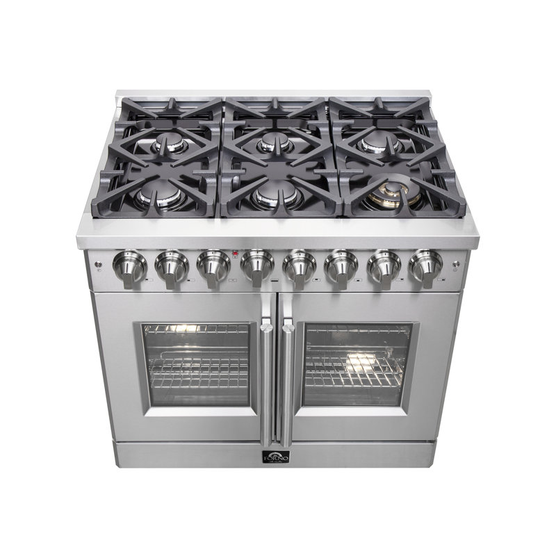 Forno Massimo 36" 5.36 Cubic Feet Dual Fuel Freestanding Convection Range