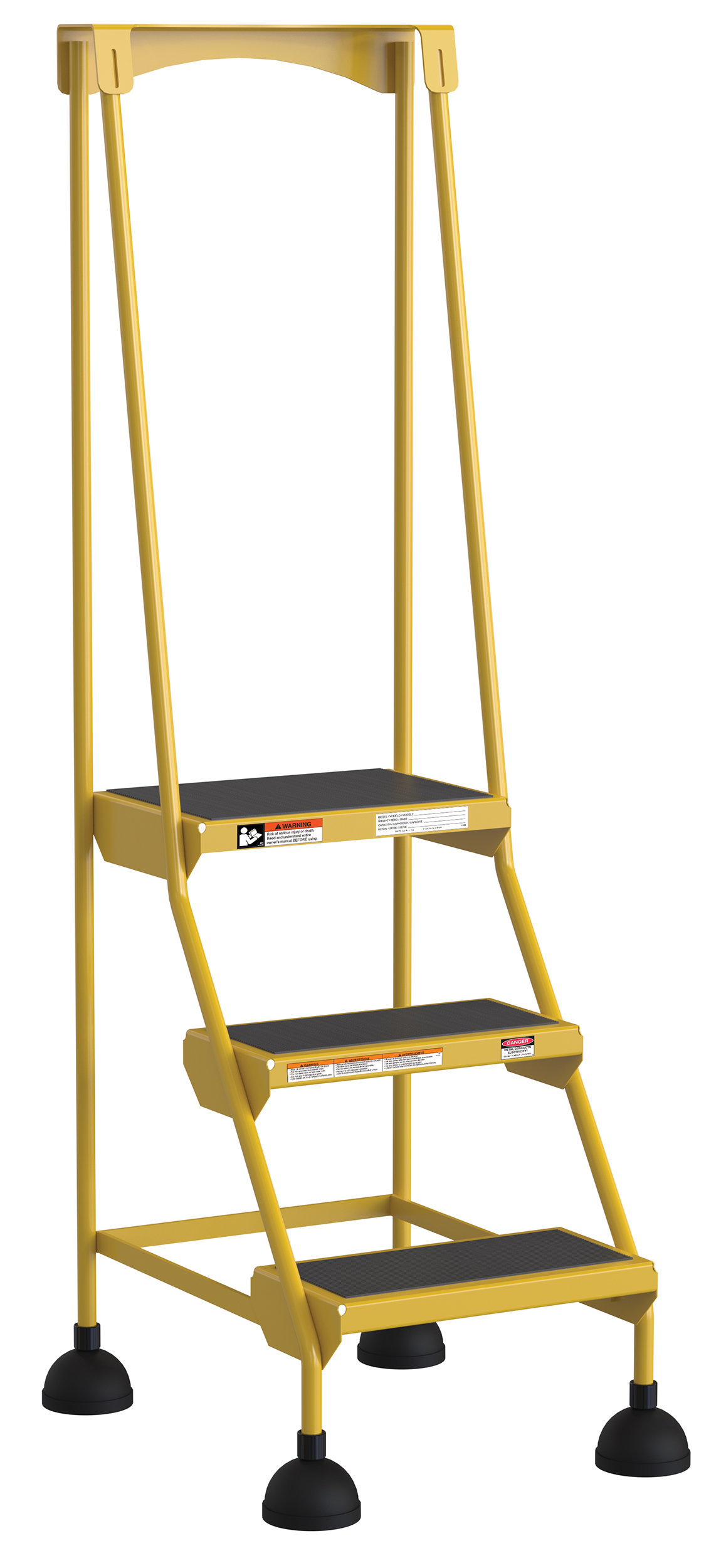 WFX Utility™ SPRING LOADED ROLL LADDER 3 STEP YELLOW - Wayfair Canada