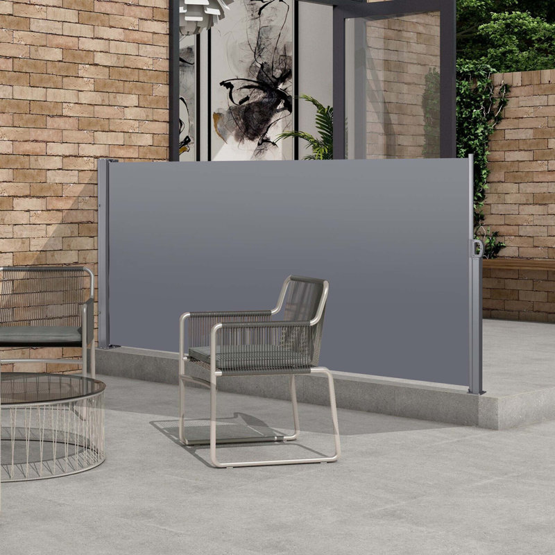 Retractable Side Screen Awning, UV Resistant, Waterproof, Patio Privacy Screen for Garden, Balcony, Courtyard