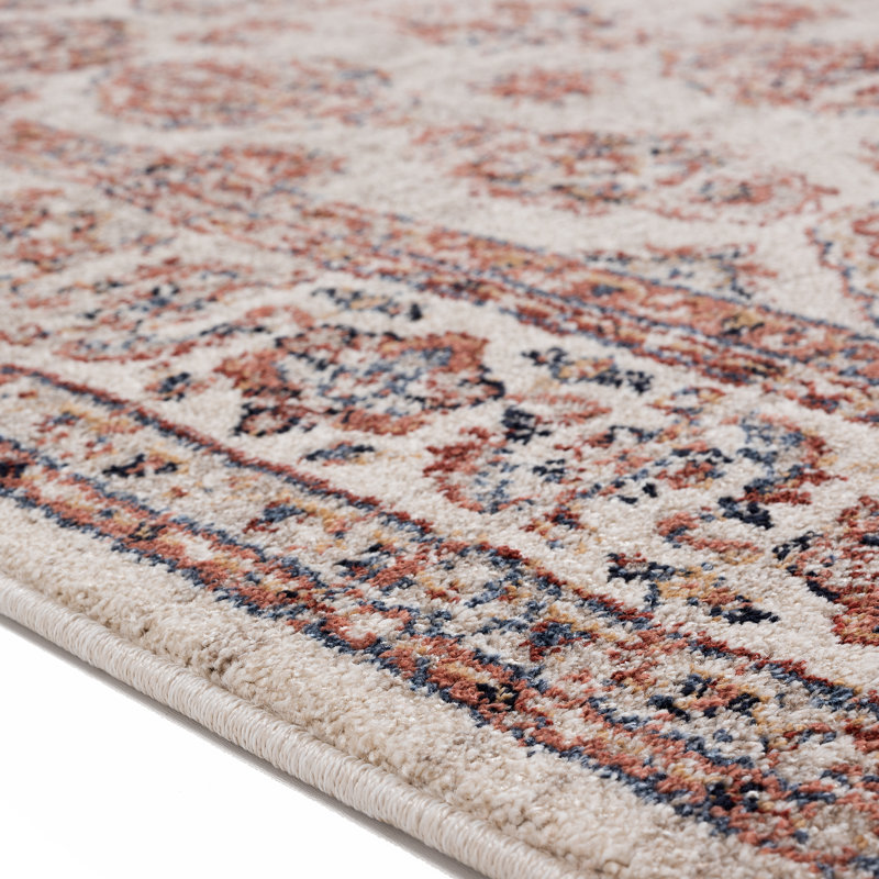 Tapis oriental crème / bourgogne Adagio, Rectangle 8 pi x 10 pi