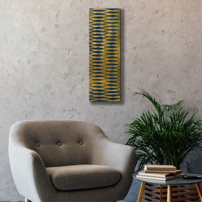  «Juxtapose 2 Panel 4» par Cheryl Warrick, art mural sur toile, 12 po x 36 po