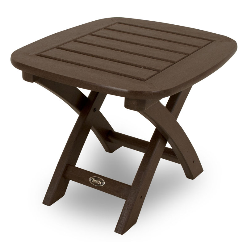 TREX Outdoors Yacht Club 21" x 18" Side Table, Dark Brown