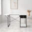 Bureau polyvalent blanc doux avec tablette latérale et tiroirs pliables, L 54,92 po x l 23,62 po x H 29,92 po