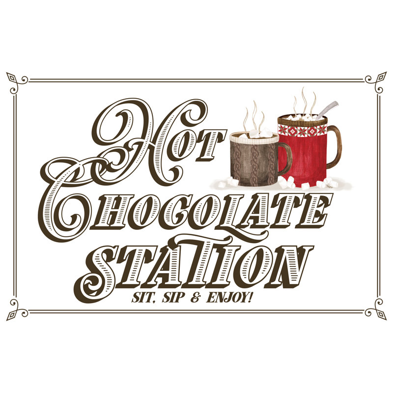 " Hot Chocolate Season Landscape IV-Hot Chocolate Station " by Tara Reed, 8" H x 12" W x 1.25" D
