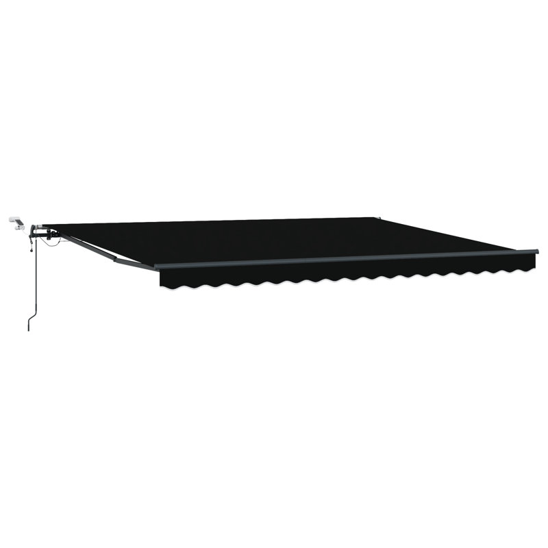 Retractable Awning, Black, 450 cm W x 350 cm D