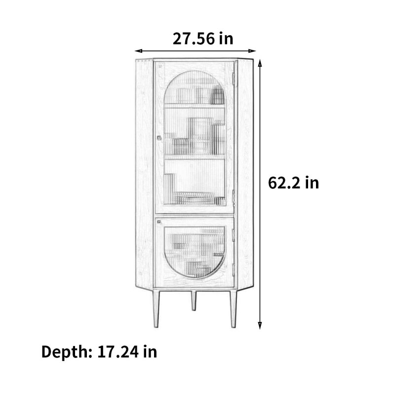 Armoire de rangement d'angle, Brun