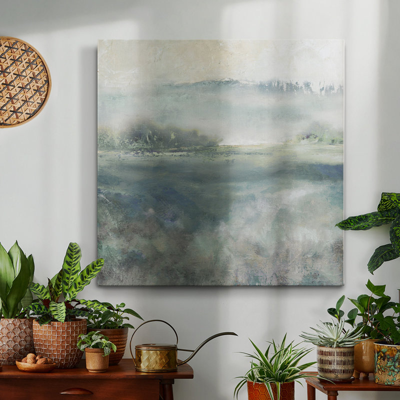 «Cool Misty Morning», toile tendue avec châssis de qualité supérieure - prête à être accrochée