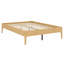 Base de lit plateforme moderne en bois avec lattes de bois et support en métal fiable-752141530