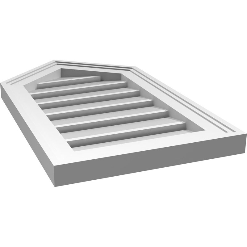 Pente fonctionnelle en uréthane à hauteur de sommet 10 po, brun clair apprêté, H 24 po x l 14 po x P 1,5 po