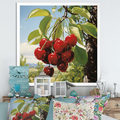 Red Cherry Tree Explosion 4 - Cherry Wall Art
