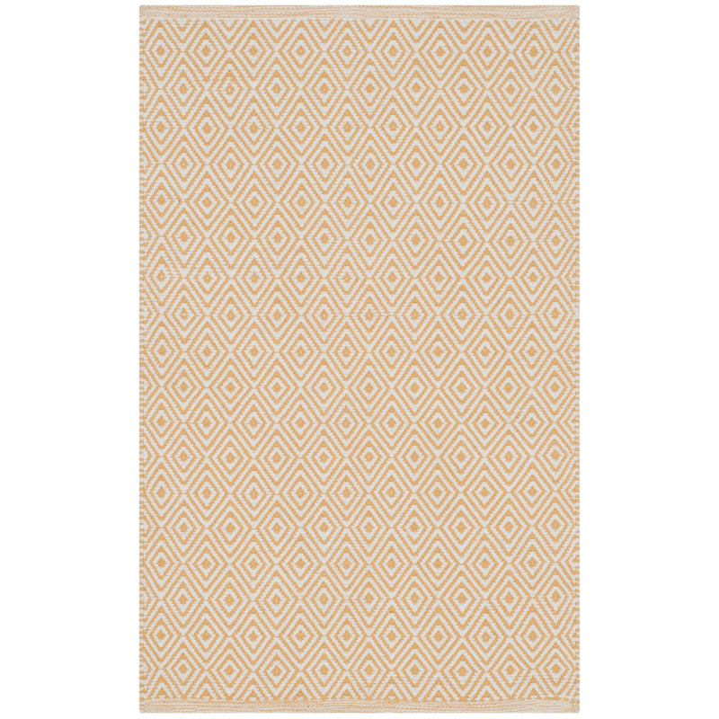 Dryden Hand Woven Cotton Geometric Rug, Rectangle 5' x 8'