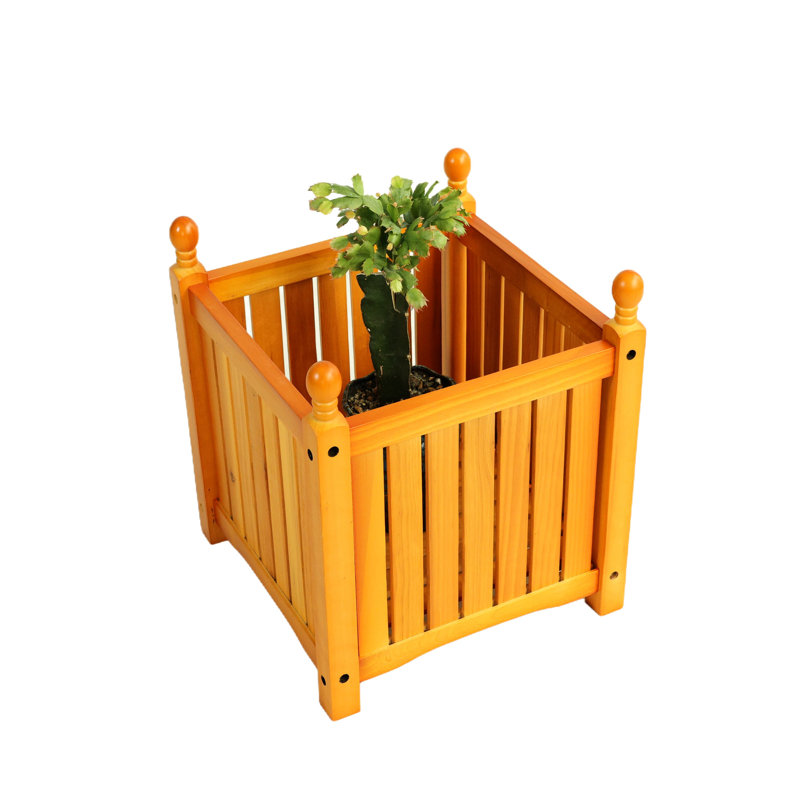 Jardinière carrée d'extérieur, idéale pour le patio et le jardin, boîte pour tous les assortiments de verdure, fleurs de bonne nature, instructions d'assemblage simples