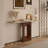 Traditional Nut-Brown Solid Wood Console Table-199013170