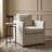 Uttermost Tobias White Marble Slab Drink Table
