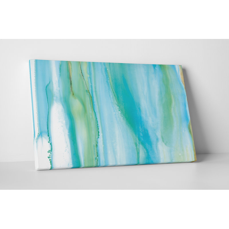 « côtier abstract i », reproduction de peinture à l’aquarelle sur toile, H 36 po x l 48 po x P 1,5 po