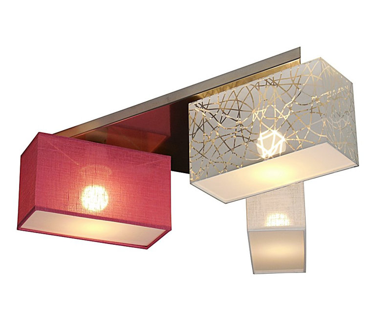 Lonsdale 2-Light 55cm LED Integrated Flush Mount, Silver/Pink/White
