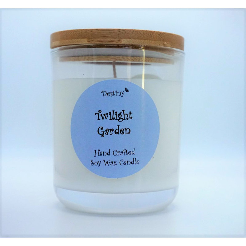 Twilight Garden Scented Jar Candle with Glass Holder