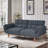 Tarantino Twin 75.3'' Upholstered Split Back Convertible Sofa-150406285