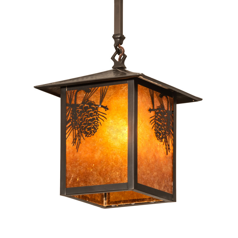Luminaire suspendu rectangulaire 1 lumières lanterne