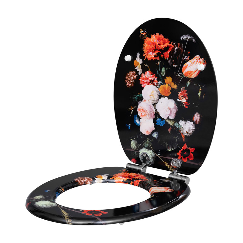 Toilet Seat, O-Shaped Loo Seat With Soft Close And Quick Release Functions, With Adjustable Hinges, Upgraded Mounting Set For Different Types Of Toilets