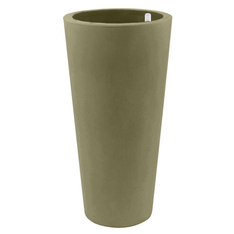 Cono Resin Pot Planter, White, 39.25" H x 19.75" W x 19.75" D