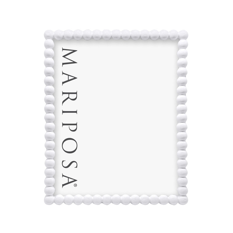Metal Picture Frame, White, 8.85" W x 10.82" H