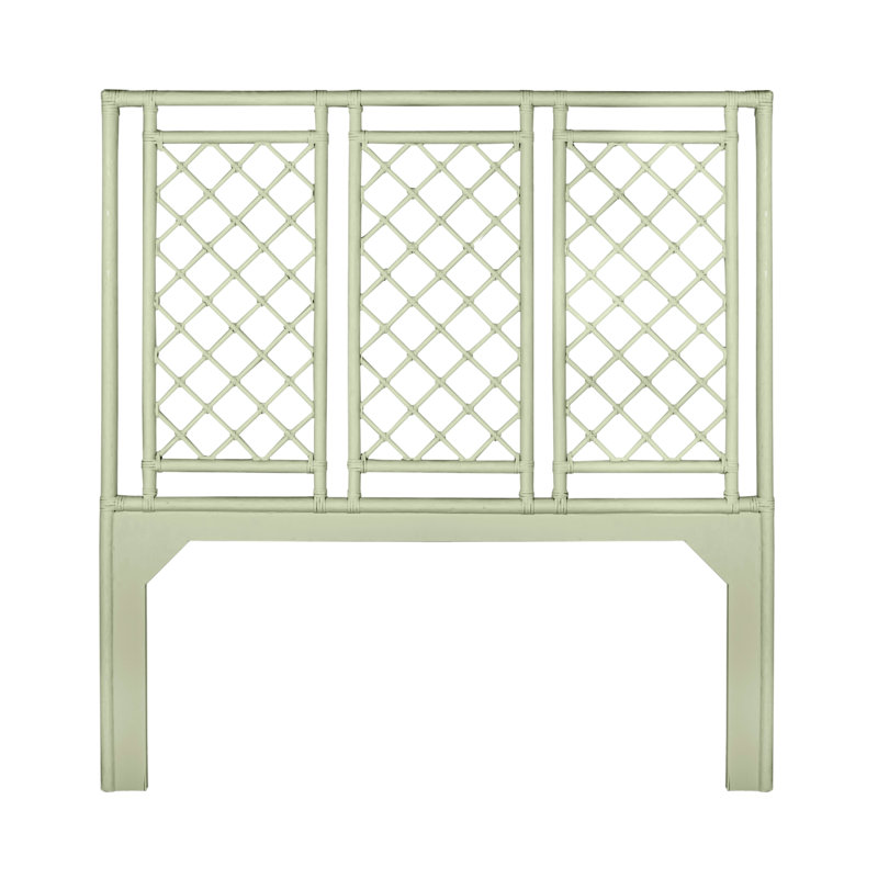 X & Diamond Low Profile Standard Bed, Queen, Celery Green