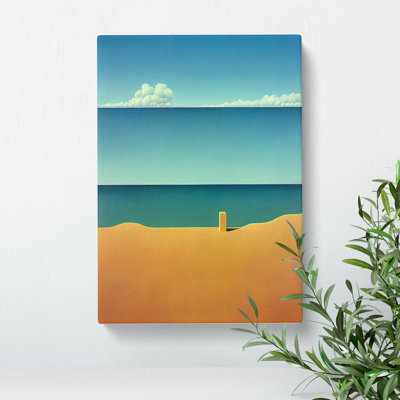 Lonely Beach Abstract - Wrapped Canvas