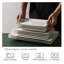 9,7 po assiettes rectangulaires blanches en céramique (ensemble de 4)