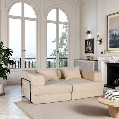 Convertible Chenille Fabric Bone-free 2-seater Sofa
