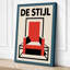 De Stijl Chair Geometric - Wrapped Canvas-987751874-987751887