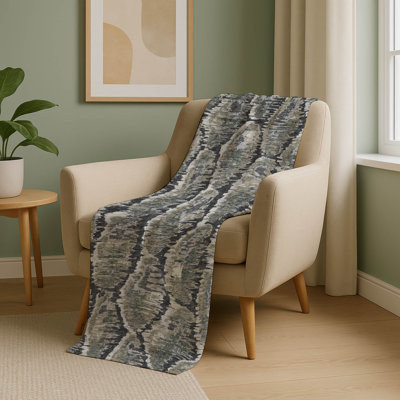 Addison Machine Washable Sherpa ASB767 Diamond Throw Blanket