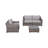 Moyeda Wicker Fully Assembled 3 - Person Seating Group with Cushions-209220746