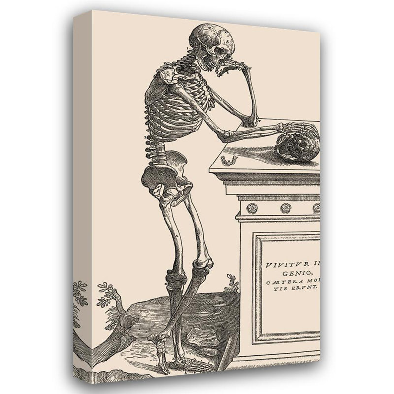 Leaning Skeleton, 40" H x 24" W