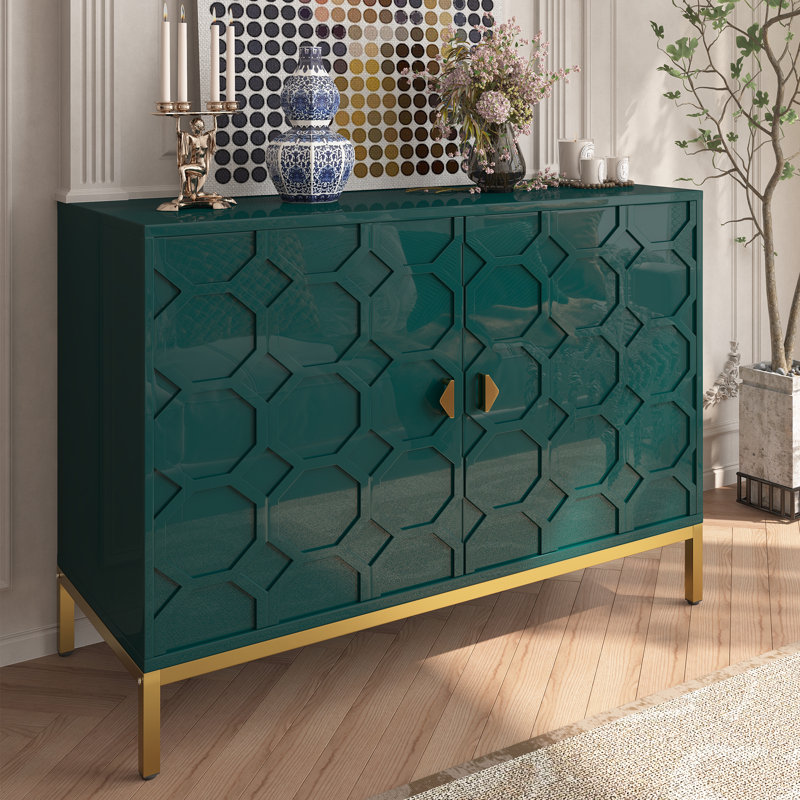 Buffet décoratif 2 portes Bailes, Vert