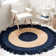 Procter Hand Woven Cotton/Jute Rug in Navy/Natural