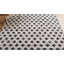 Tapis à motif géométrique en laine et en cuir noir / beige Jeananne-616246279