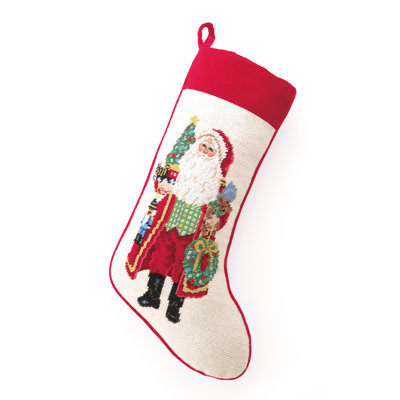 Carmita  Making Spirits Bright Needlepoint Stocking