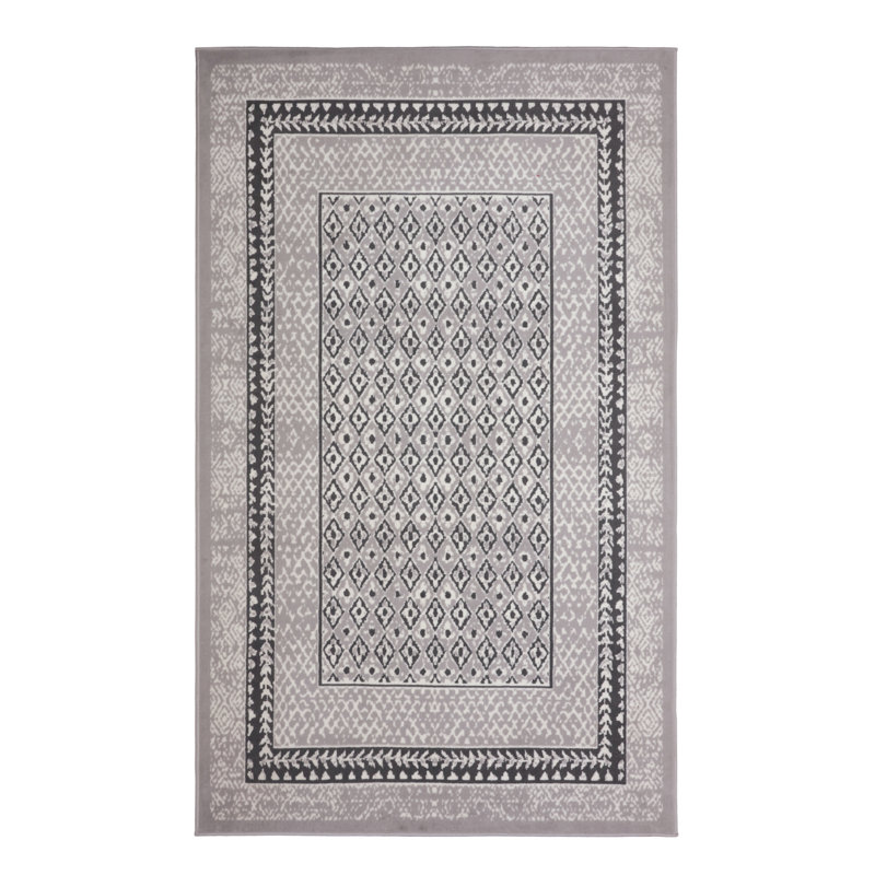 Geometric Indoor Rug, Rectangle 2' x 4'