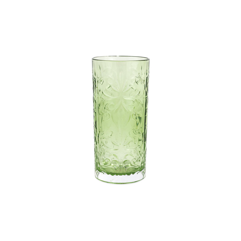 Barocco Handmade Highball Glass, Green