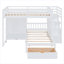 Lit superposé double au-dessus de simple avec garde-robe-1803036703
