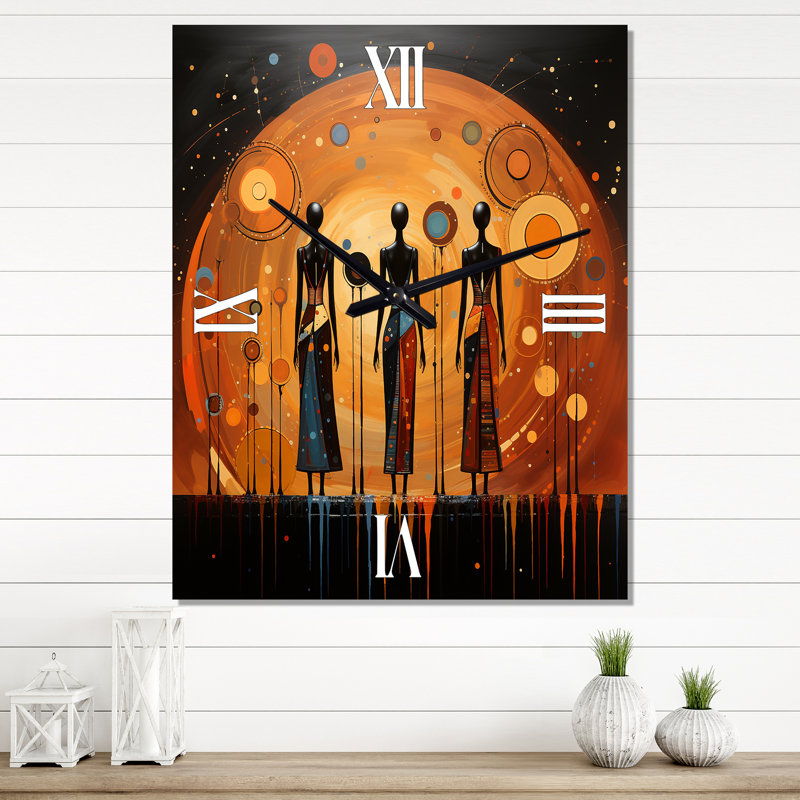 Jacquon - Horloges murales afro-américaines, H 32 po x l 16 po x P 1 po