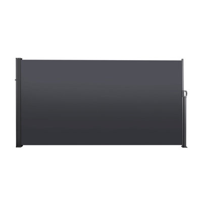 Side Privacy Screen Awning - Retractable, & Water . 118.1"X70.9", Dark Grey Waterproof For Patio.