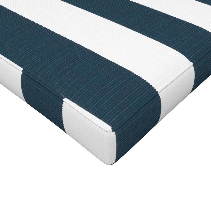 Coussin de chaise d'extérieur avec tissu Sunbrella, 21 po x 78 po, Refuge indigo